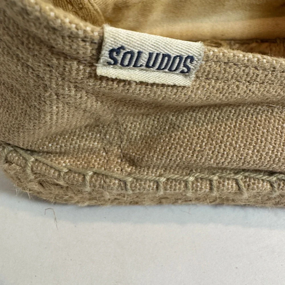 Soludos Espadrille Slip On Palm Tree Embroidered Shoes‎ Womens Size 7.5